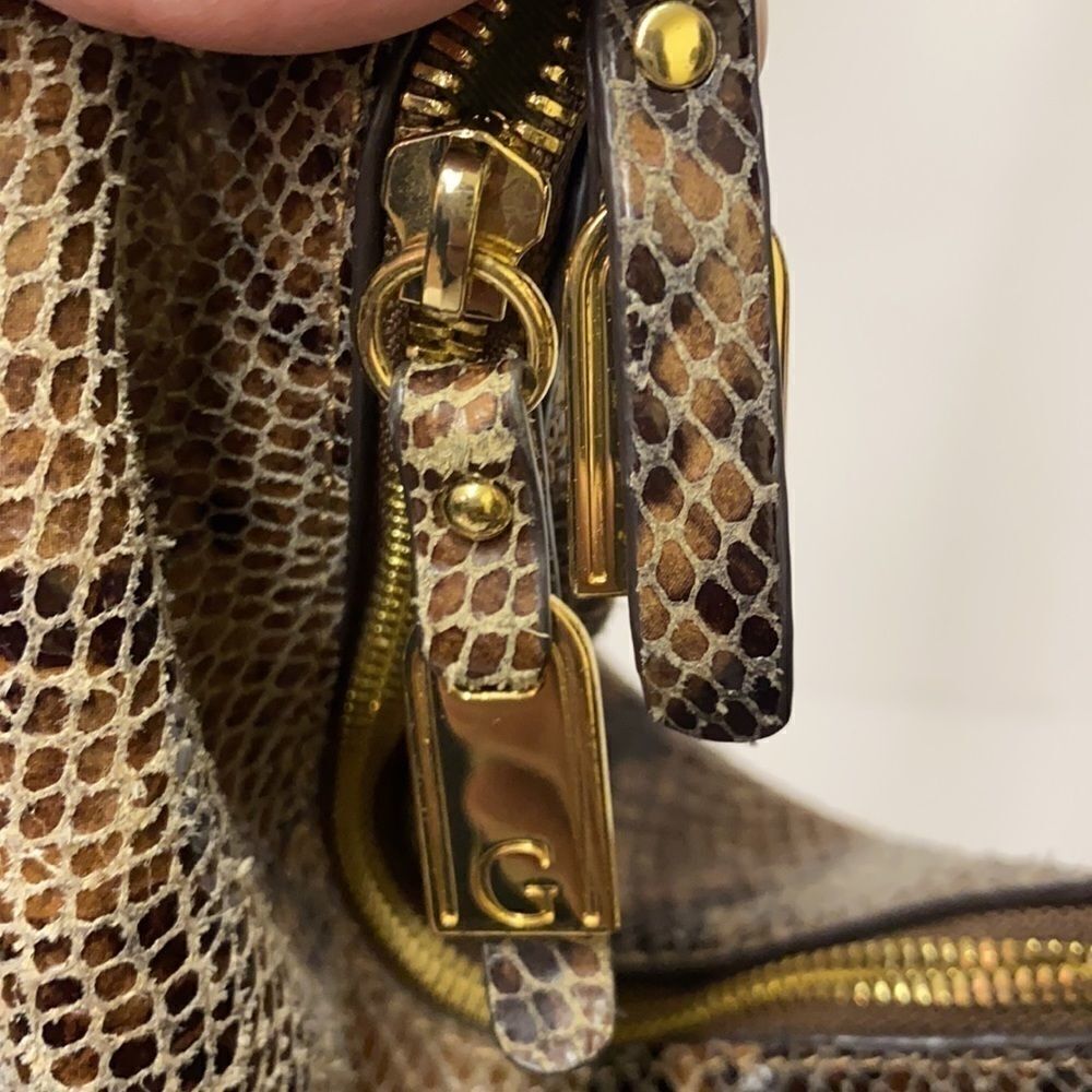 G.I.L.I. Milano Snake Print Leather Hobo Bag C9 - Picture 4 of 16